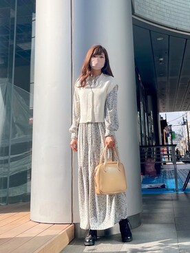 「GUコーデ」｜「アイテム（シャツワンピース）」を使った、Marielさん（レディース・149cm）の冬コーディネート