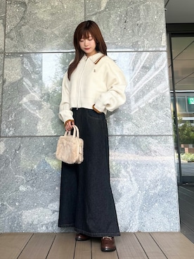 「アイテム（ローファー）」を使った、Marielさん（レディース・149cm）の秋コーディネート