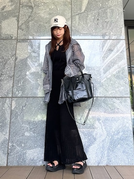 「アイテム（サンダル）」を使った、Marielさん（レディース・149cm）の夏コーディネート