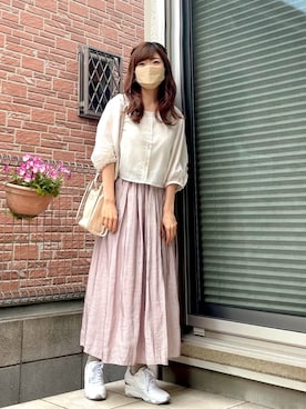 「URBAN RESEARCH（アーバンリサーチ）のアイテム（シャツ/ブラウス）」を使った、Marielさん（レディース・149cm）の春コーディネート