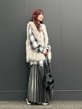 「アイテム（スリッポン）」を使った、Marielさん（レディース・149cm）の秋コーディネート