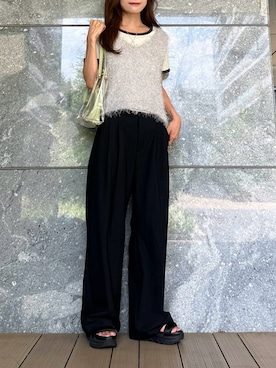 「shopnikoniko（ショップニコニコ）のアイテム（ショルダーバッグ）」を使った、Marielさん（レディース・149cm）の夏コーディネート