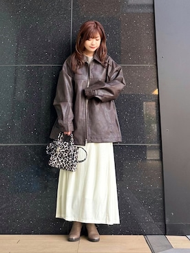 「loti（ロティ）のアイテム（ショルダーバッグ）」を使った、Marielさん（レディース・149cm）の冬コーディネート
