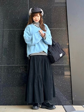「新星WEARISTAにエントリー」｜「アイテム（キャップ）」を使った、Marielさん（レディース・149cm）の冬コーディネート