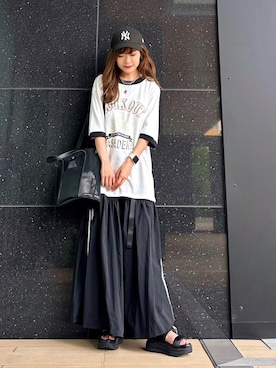 「LAKOLE（ラコレ）のアイテム（バッグ）」を使った、Marielさん（レディース・149cm）の夏コーディネート