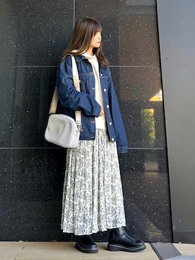 「重ね着ベストシーズン」｜「アイテム（ワンピース/ドレス）」を使った、Marielさん（レディース・149cm）の秋コーディネート