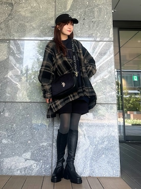 「アイテム（ブーツ）」を使った、Marielさん（レディース・149cm）の秋コーディネート