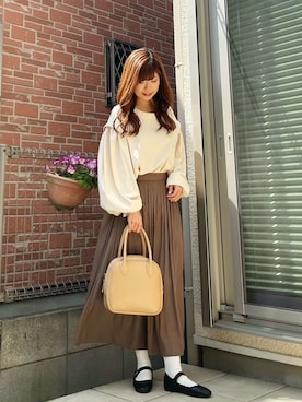 「moitytto」｜「アイテム（バレエシューズ）」を使った、Marielさん（レディース・149cm）の春コーディネート