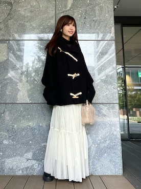 「アイテム（ダッフルコート）」を使った、Marielさん（レディース・149cm）の秋コーディネート