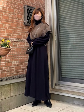 「cbクレストブリッジ」｜Marielさん（レディース・149cm）の冬コーディネート
