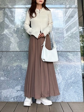 「アイテム（ショルダーバッグ）」を使った、Marielさん（レディース・149cm）の秋コーディネート