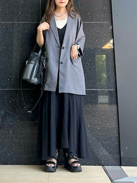 「LAKOLE（ラコレ）のアイテム（バッグ）」を使った、Marielさん（レディース・149cm）の夏コーディネート