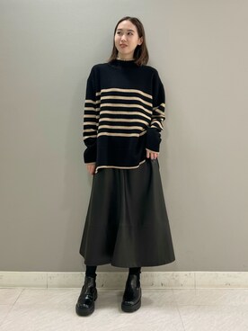 「カシミヤ」｜「アイテム（その他）」を使った、mitsukiさん（レディース・161cm）の秋コーディネート