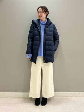 「インディヴィ」｜「アイテム（その他アウター）」を使った、mitsukiさん（レディース・161cm）の冬コーディネート