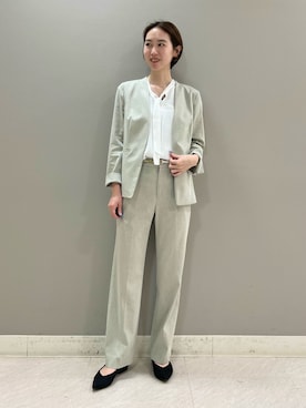 「アイテム（スーツジャケット）」を使った、mitsukiさん（レディース・162cm）の春コーディネート