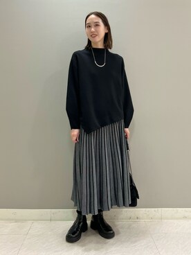 「ニットセットアップ」｜「アイテム（その他）」を使った、mitsukiさん（レディース・161cm）の秋コーディネート