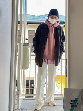 Uniqlo ユニクロ のパーカー ピンク系 を使ったメンズ人気ファッションコーディネート Wear