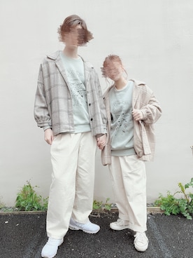 「ペアルック」｜「アイテム（ジャケット/アウター）」を使った、gomashio15さん（レディース・158cm）の春コーディネート