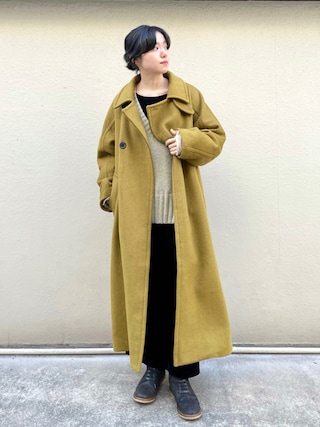 LA PEAU DE GEM】3wayスタンドカラーロングコートを使った人気 