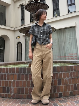 「MEMECLE（メメクル）のアイテム」を使った、みぃ ( MEMECLE )さん（レディース・158cm）の夏コーディネート