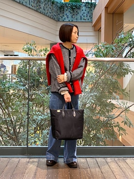 「R/b nestle to BEAURE（アールビー）のアイテム」を使った、森まどかさん（レディース・153cm）の秋コーディネート