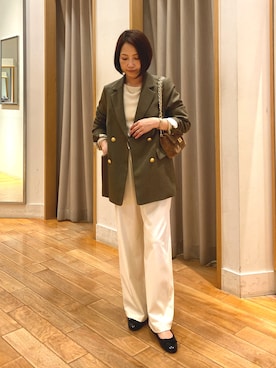 森まどかさん（骨格ナチュラル・レディース・153cm）の秋コーディネート