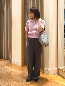 「fredy emue（フレディエミュ）のアイテム」を使った、森まどかさん（レディース・153cm）の春コーディネート