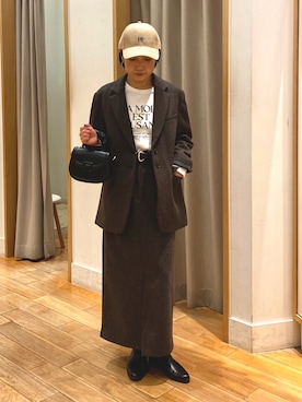 森まどかさん（レディース・153cm）の秋コーディネート