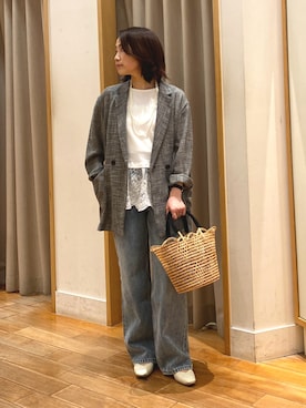 森まどかさん（レディース・153cm）の春コーディネート