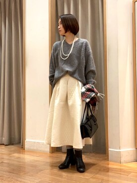 森まどかさん（レディース・153cm）の冬コーディネート