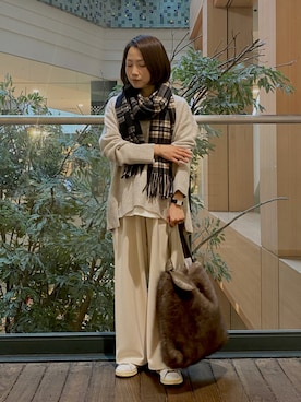 「冬コーデ、スニーカーコーデ」｜「アイテム（その他パンツ）」を使った、森まどかさん（レディース・153cm）の秋コーディネート