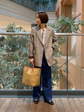 森まどかさん（レディース・153cm）の秋コーディネート