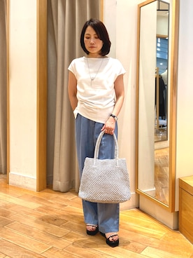 森まどかさん(レディース・153cm)の夏コーディネート