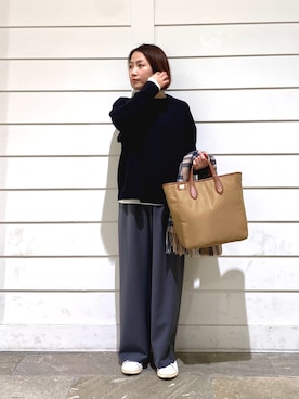 森まどかさん(レディース・153cm)の冬コーディネート