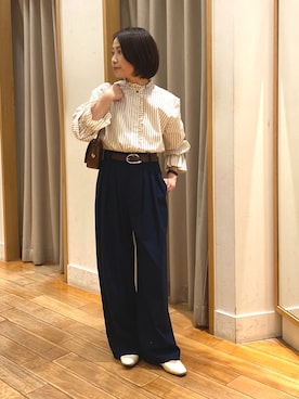 森まどかさん（レディース・153cm）の冬コーディネート