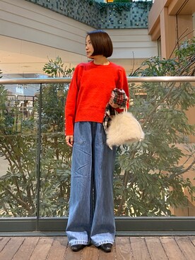 森まどかさん（レディース・153cm）の冬コーディネート
