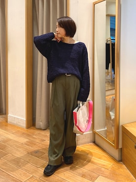 森まどかさん（レディース・153cm）の冬コーディネート