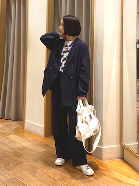 森まどかさん（レディース・153cm）の春コーディネート