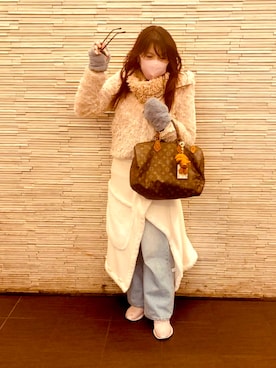 「PUMA(プーマ)のアイテム」を使った、ミーナ🧸🤍(相互フォロー大歓迎)さん(レディース・168cm)の冬コーディネート