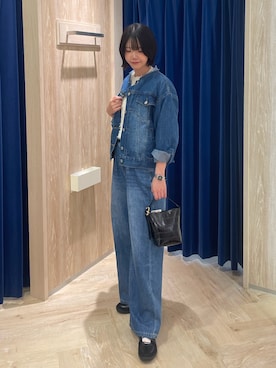 「アイテム（デニムジャケット）」を使った、wataさん（レディース・164cm）の夏コーディネート