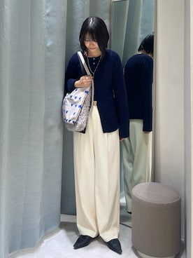 「アイテム（エコバッグ/サブバッグ）」を使った、wataさん（レディース・164cm）の冬コーディネート