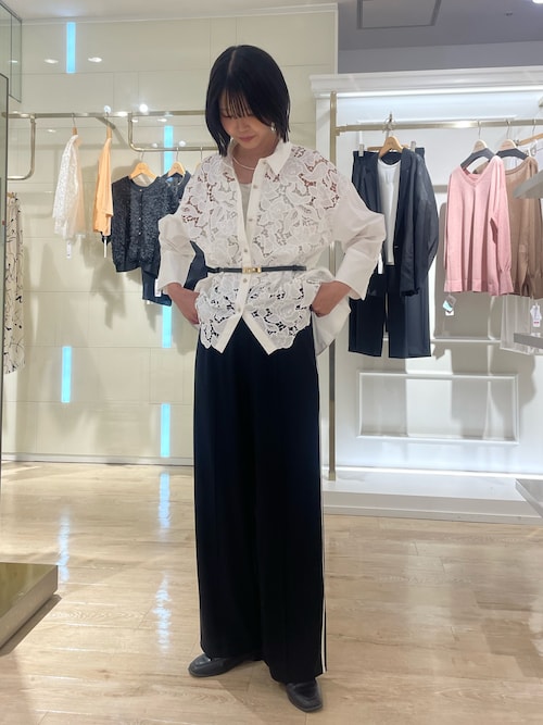ウォッシャブルサイドライントリコットパンツ NOLLEY'S｜ウォッシャブルサイドライントリコットパンツ