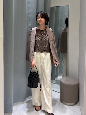 「NOLLEY’S（ノーリーズ）のアイテム」を使った、wataさん（レディース・164cm）の夏コーディネート