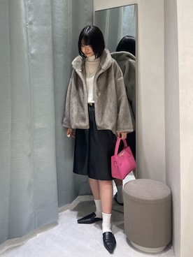 「アイテム（その他アウター）」を使った、wataさん（レディース・164cm）の秋コーディネート