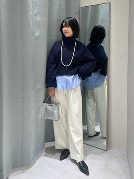 「アイテム（その他トップス）」を使った、wataさん（レディース・164cm）の秋コーディネート