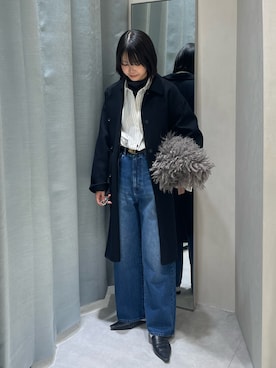 「アイテム（ステンカラーコート）」を使った、wataさん（レディース・164cm）の秋コーディネート