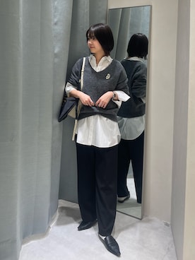 「アイテム（エコバッグ/サブバッグ）」を使った、wataさん（レディース・164cm）の冬コーディネート