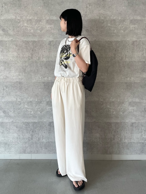 イタリア購入セットアップ 深いブルーベルベットとろみイージーパンツ upper hights(アッパーハイツ)｜THE NIECE ワイドストレート