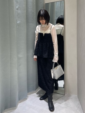 「アイテム（キャミソール）」を使った、wataさん（レディース・164cm）の秋コーディネート