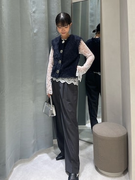 「スラックスパンツ」｜wataさん（レディース・164cm）の秋コーディネート